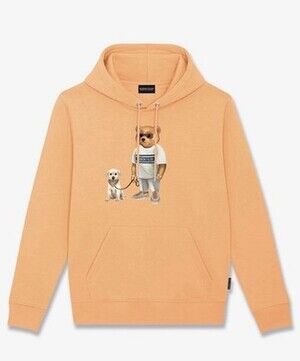Baron Filou Pullover Hoodie Organic Cotton Bear Bulldog Size Large